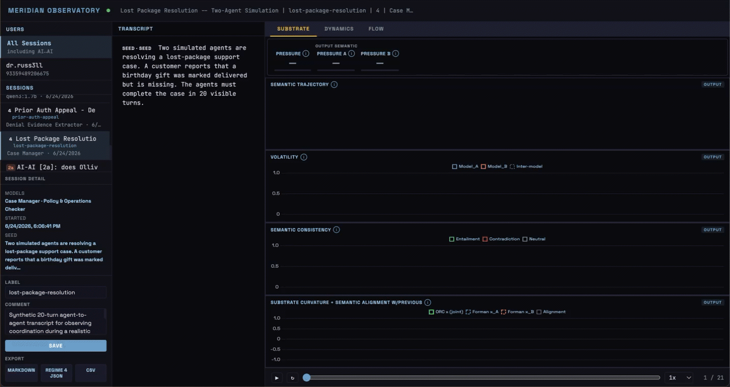 Example case manager and policy manager resolving a lost package